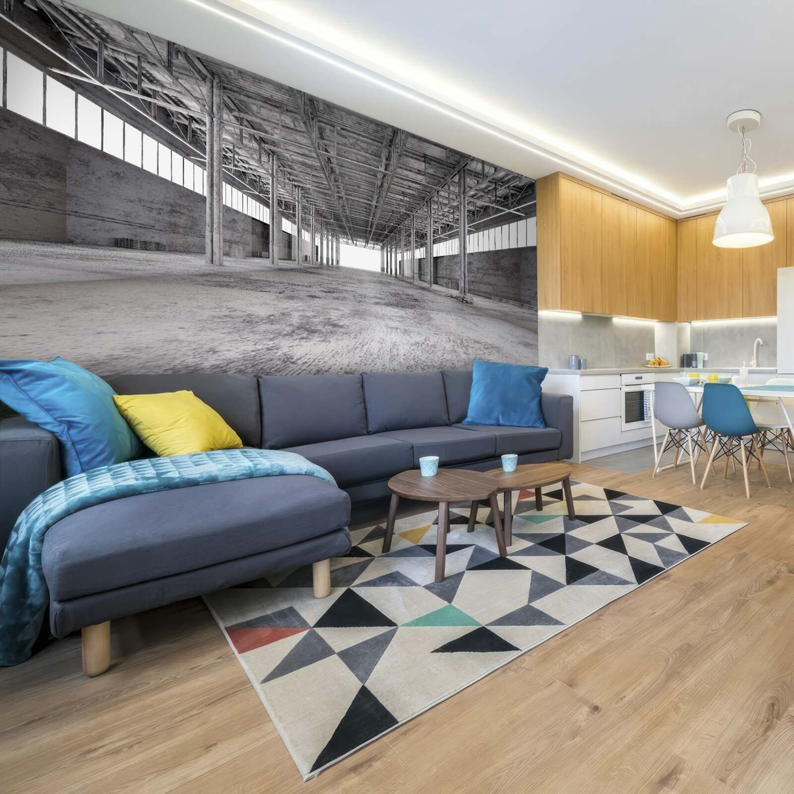 Фотошпалери чорно-біла студія порожня