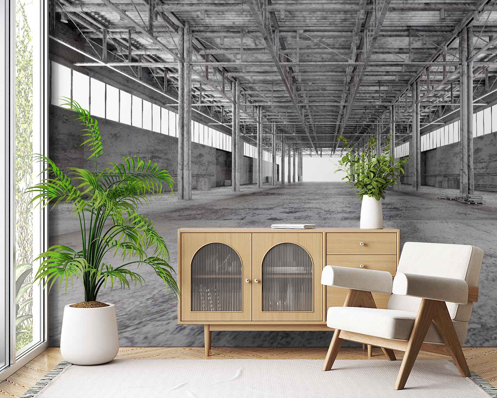 Фотошпалери чорно-біла студія порожня