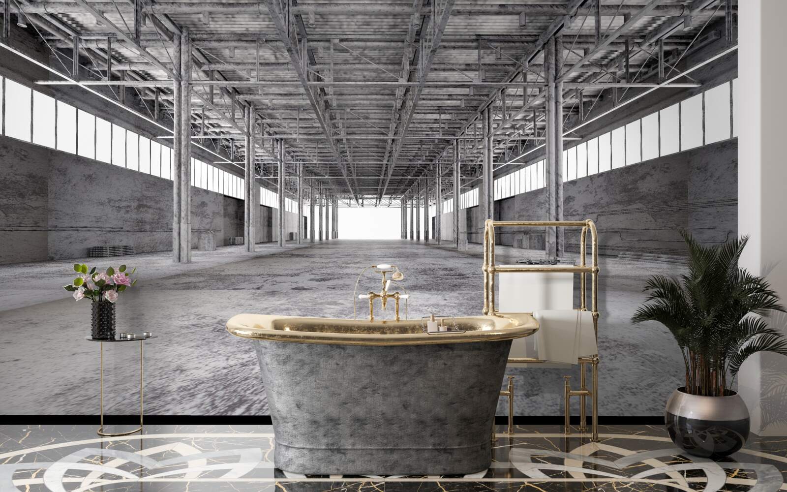 Фотошпалери чорно-біла студія порожня