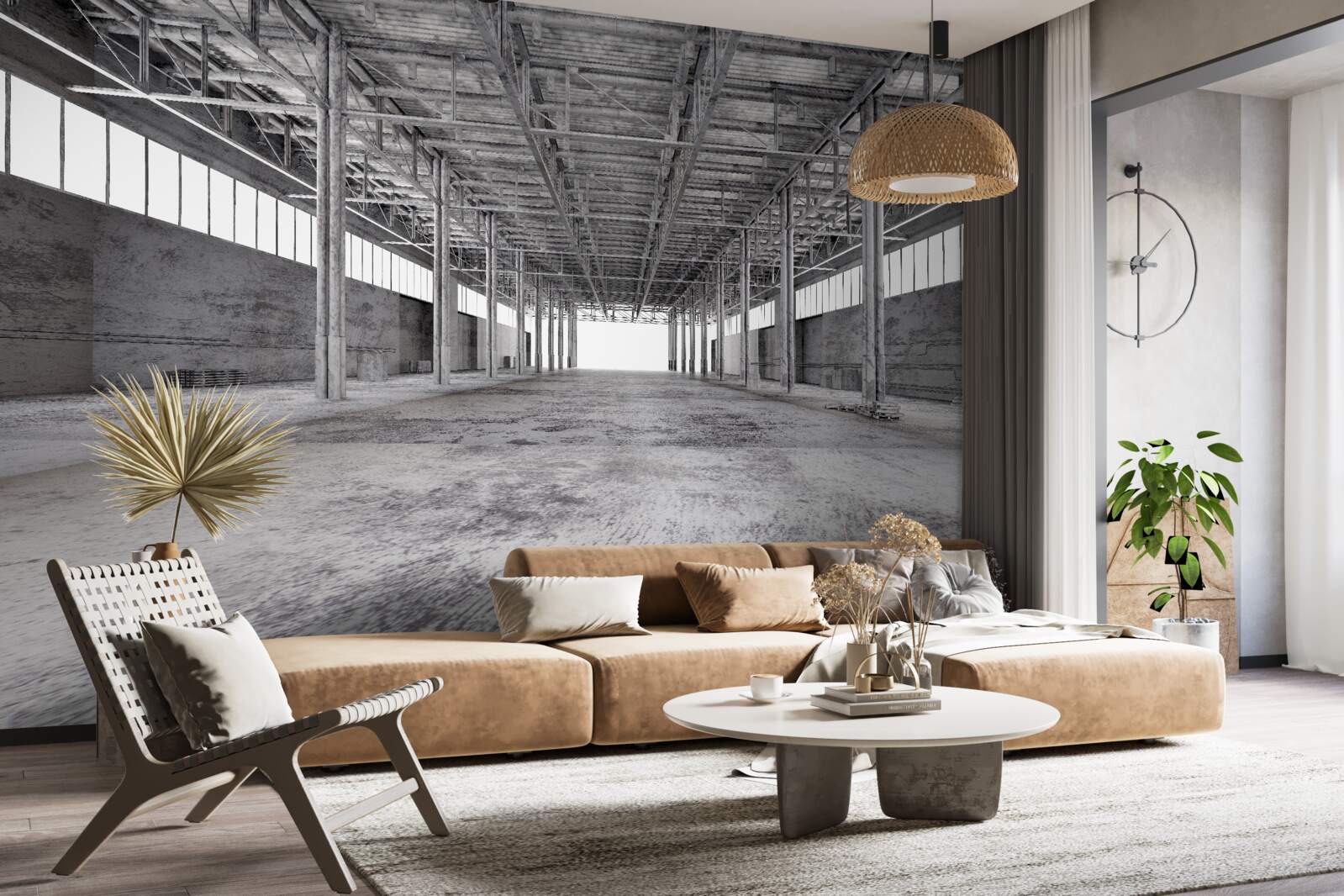 Фотошпалери чорно-біла студія порожня