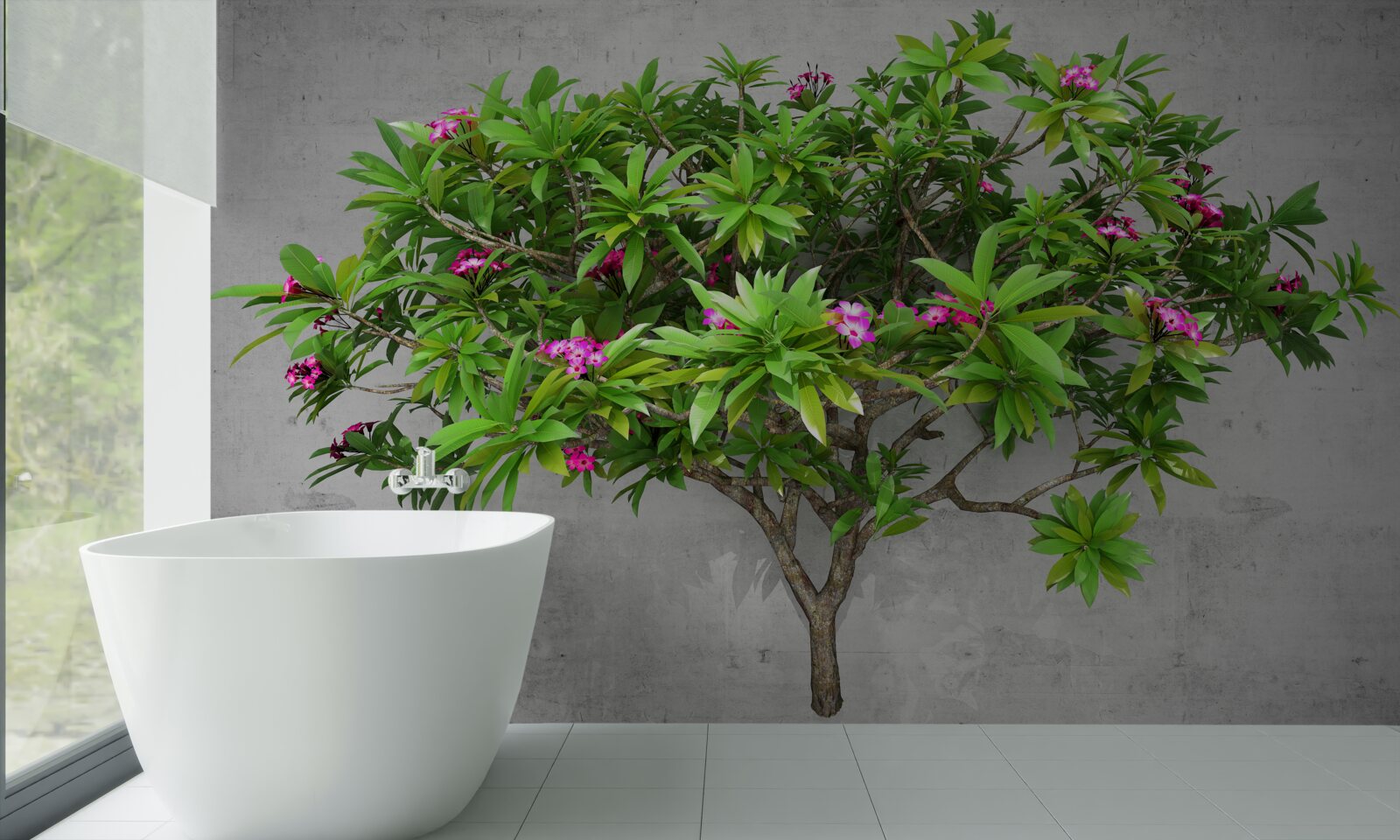 Фотошпалери спалах зелені на листяному дереві