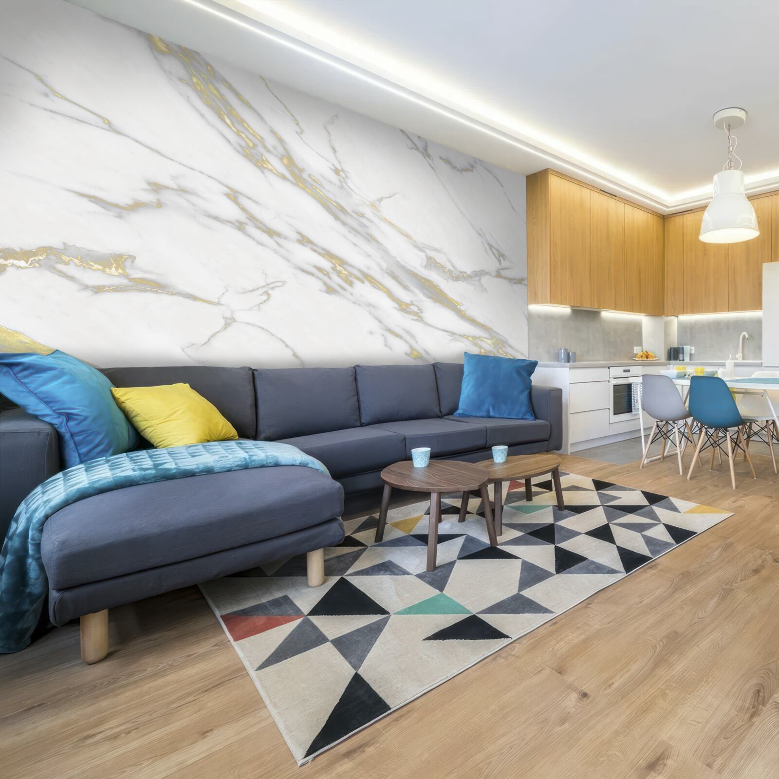 Фотошпалери безперервне вдавлення на світлому мармурі