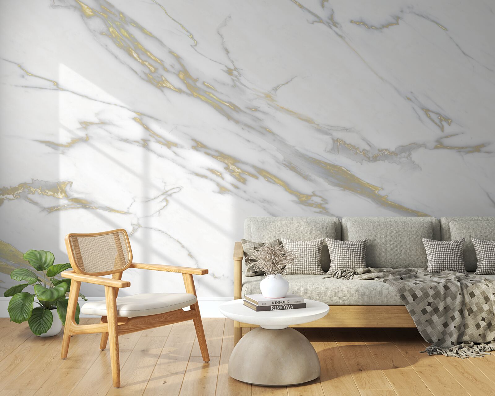 Фотошпалери безперервне вдавлення на світлому мармурі