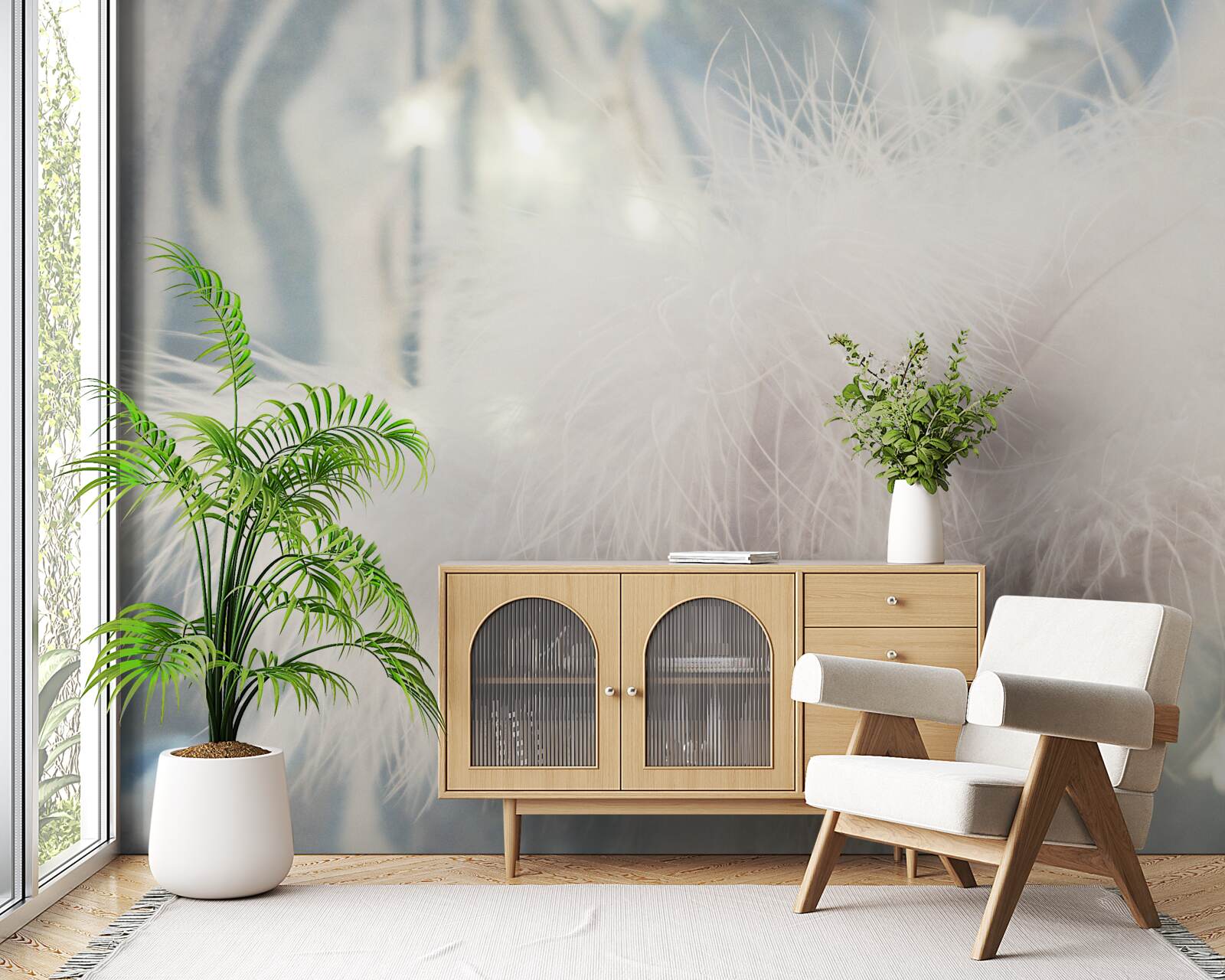 Фотошпалери щільний легкий пух