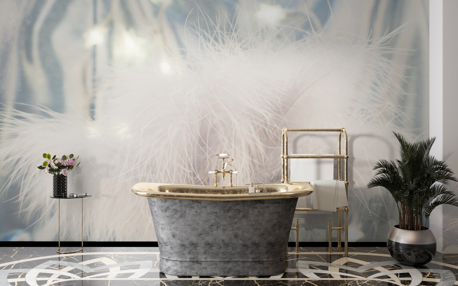 Фотошпалери щільний легкий пух