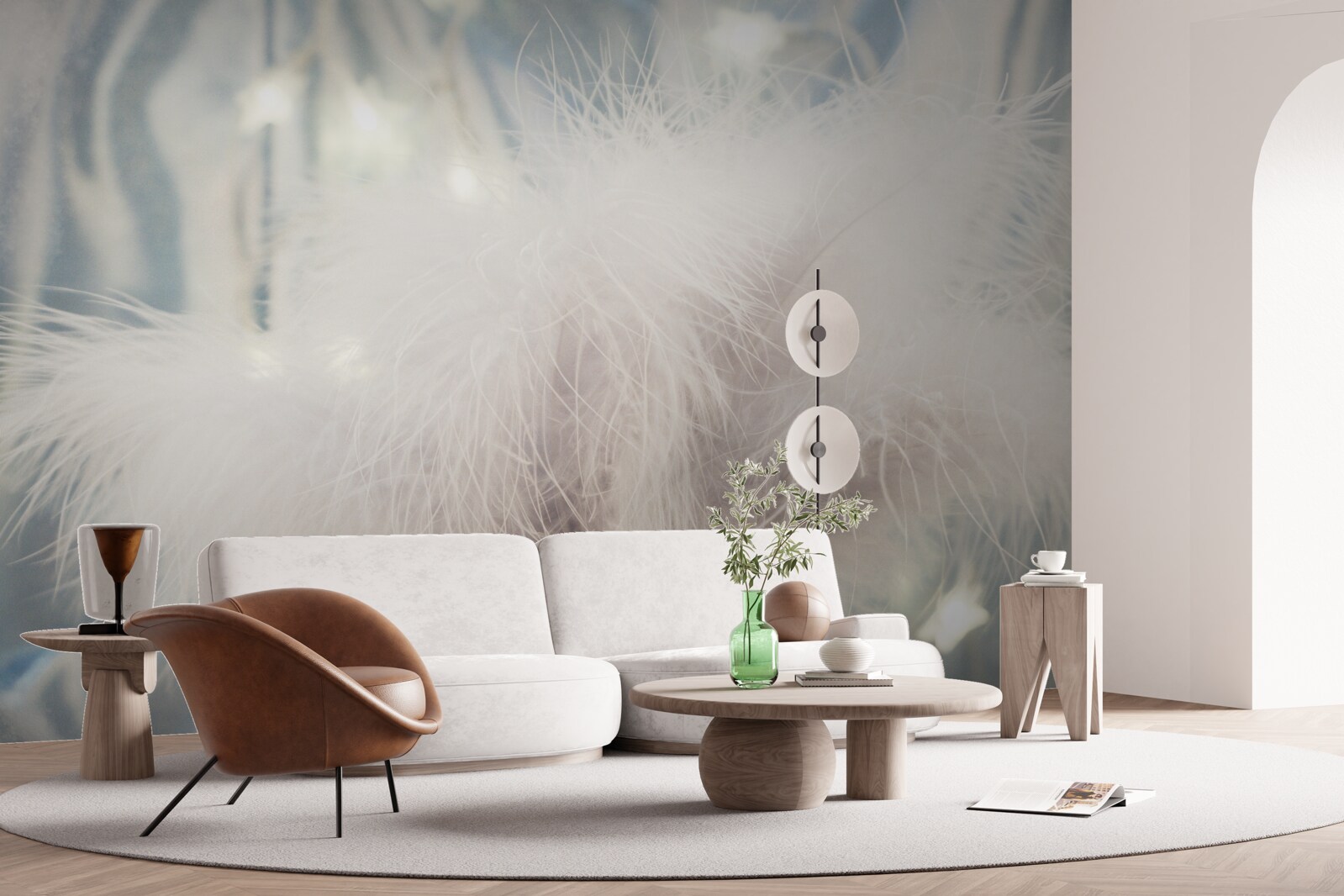 Фотошпалери щільний легкий пух