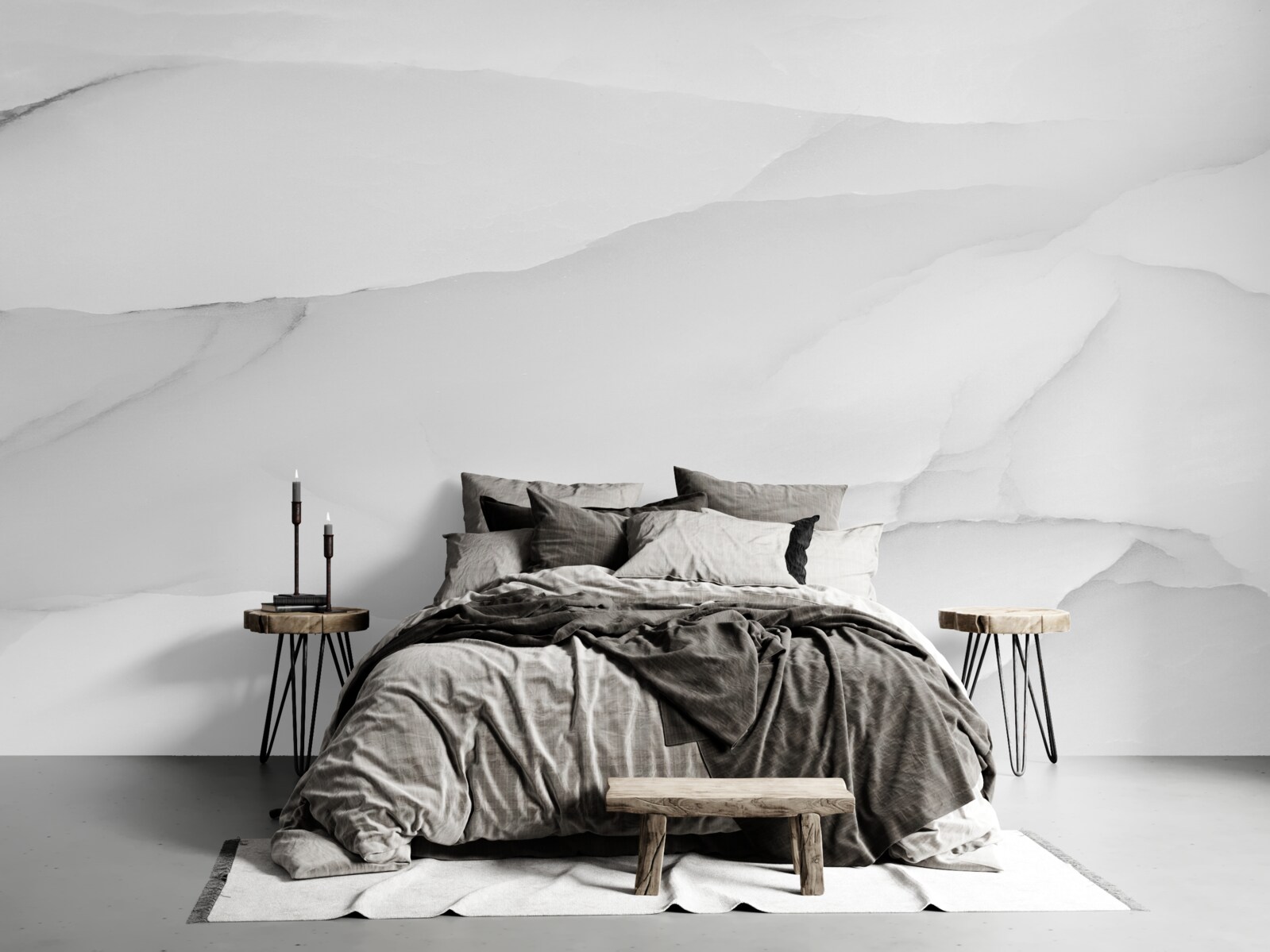 Фотошпалери мармур вкритий густим туманом