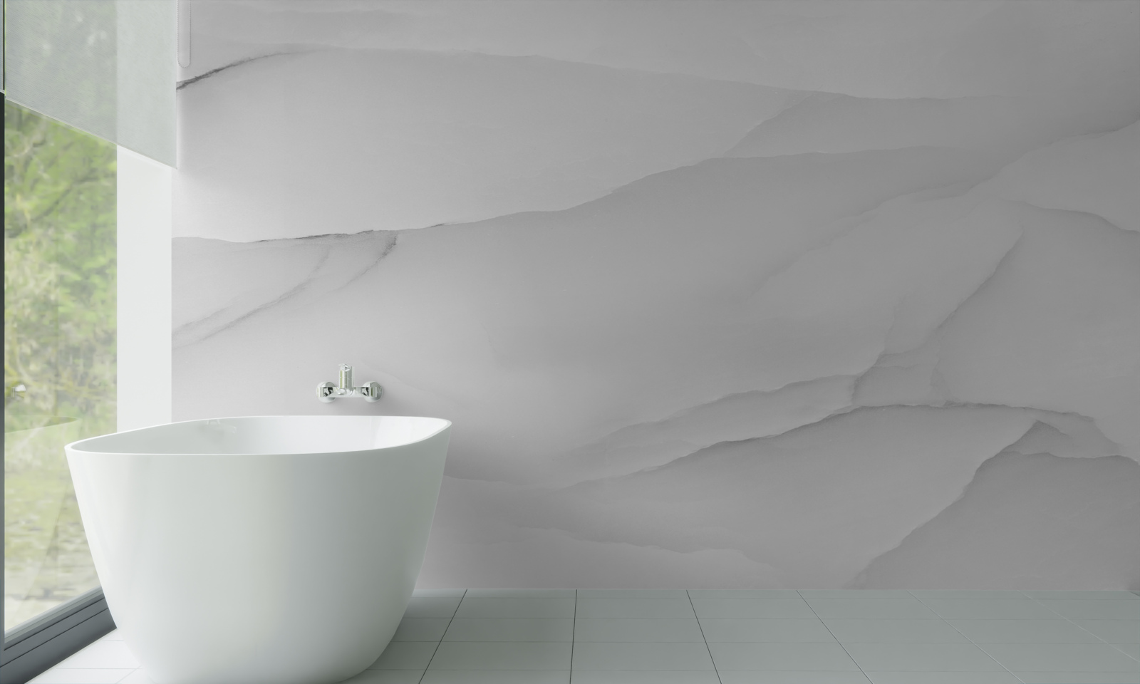 Фотошпалери мармур вкритий густим туманом