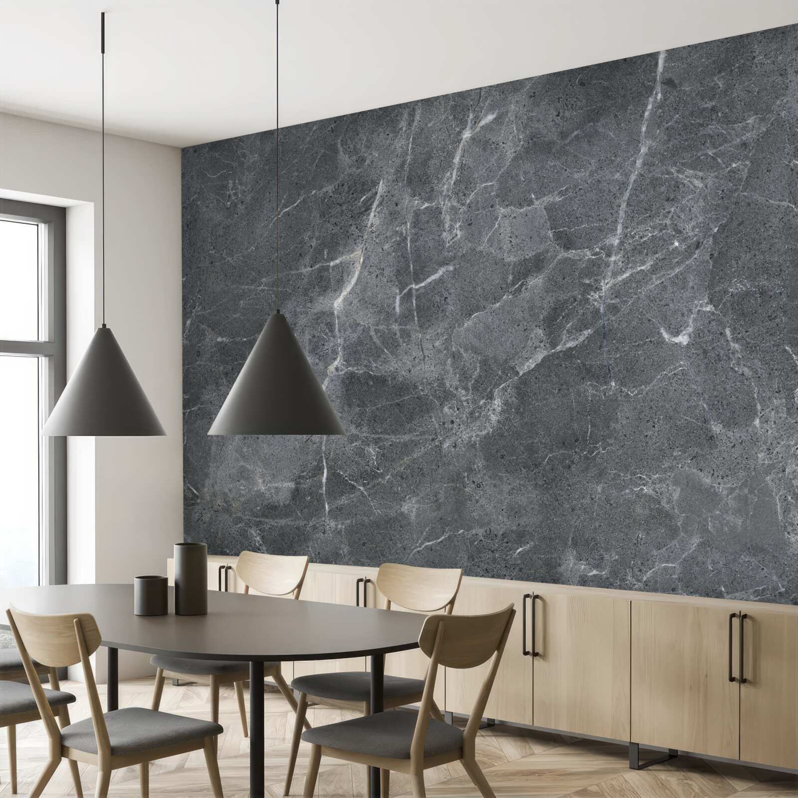 Фотошпалери сірі хмари, повні дощу і темряви