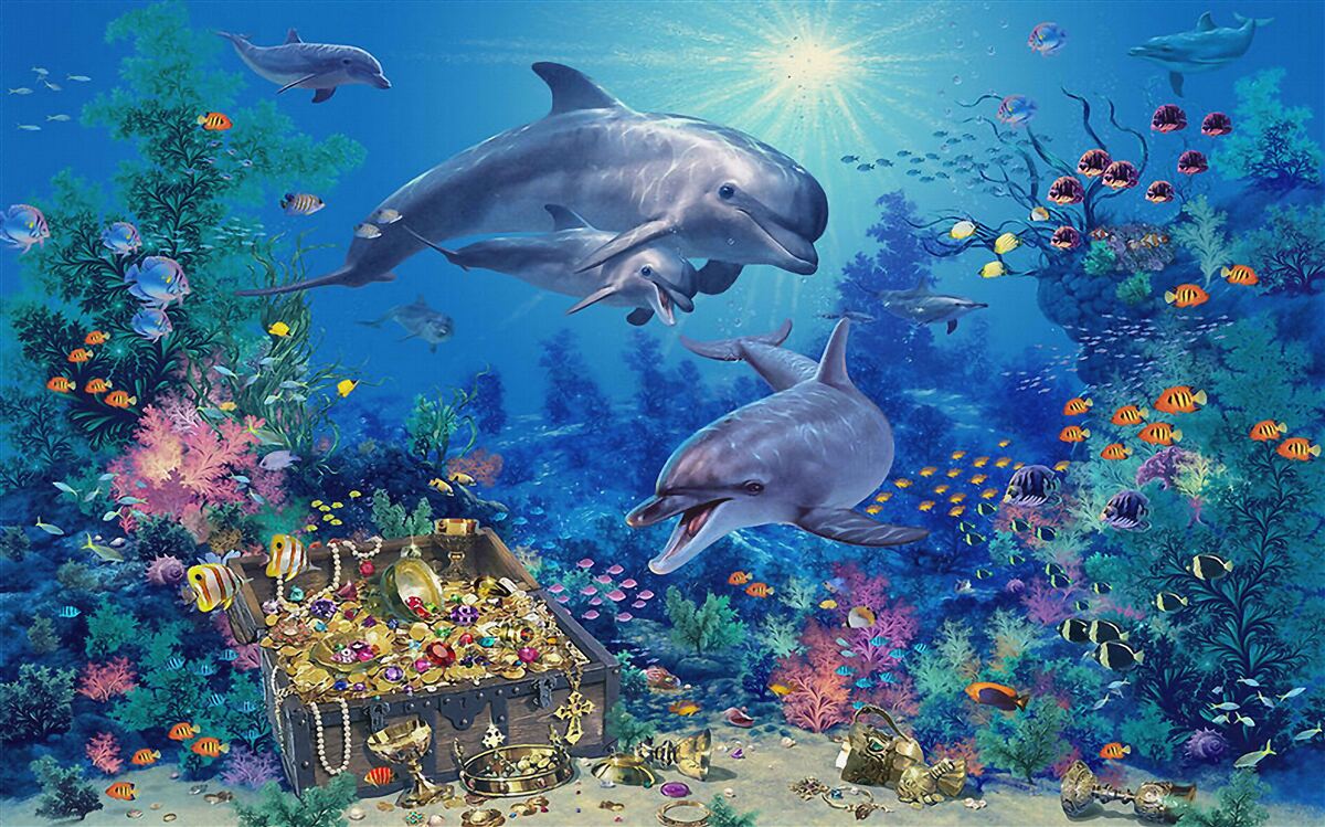 Фотошпалери скарб виявили дельфіни