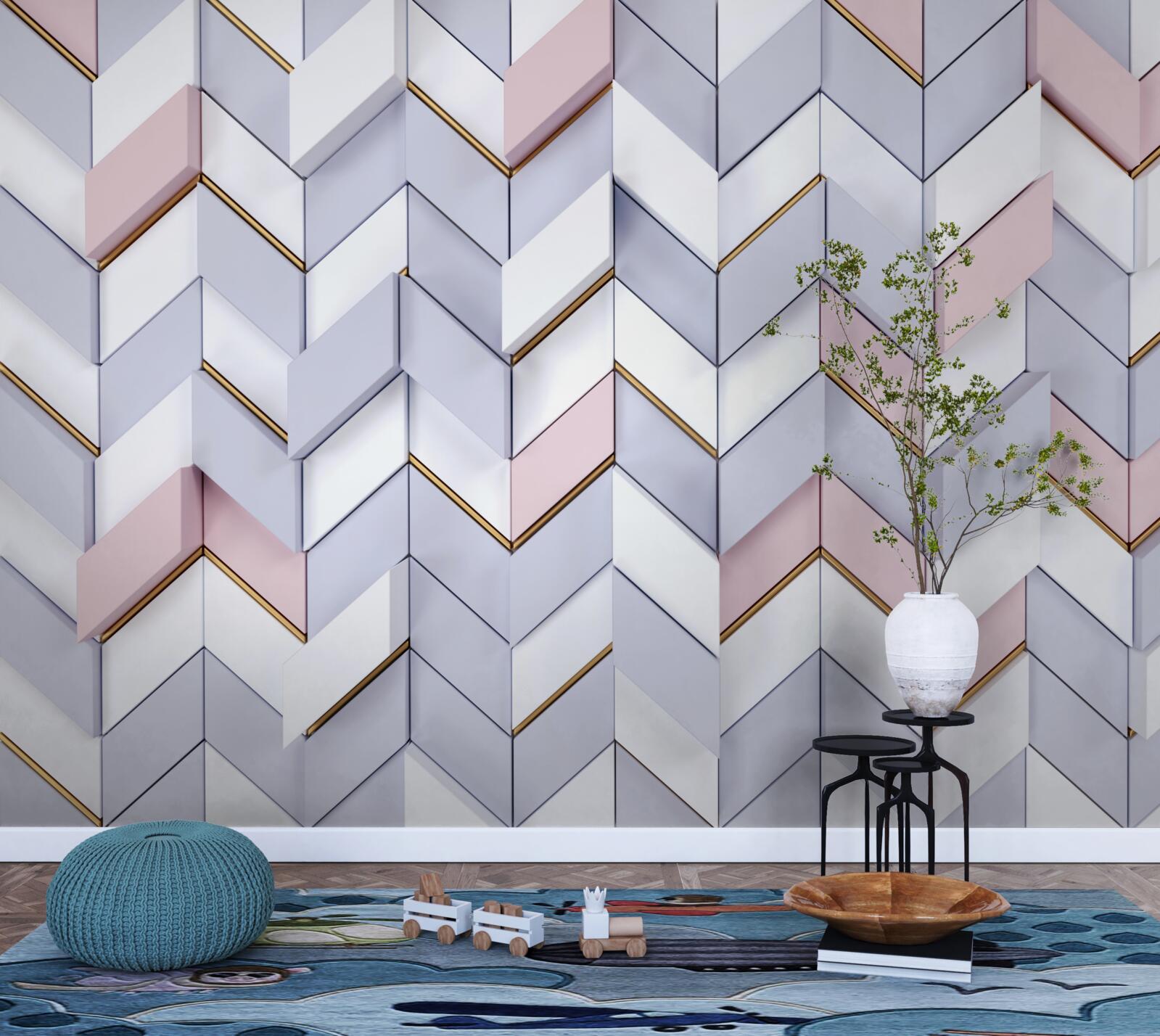 Фотошпалери зигзаги відображаються, як у дзеркалі