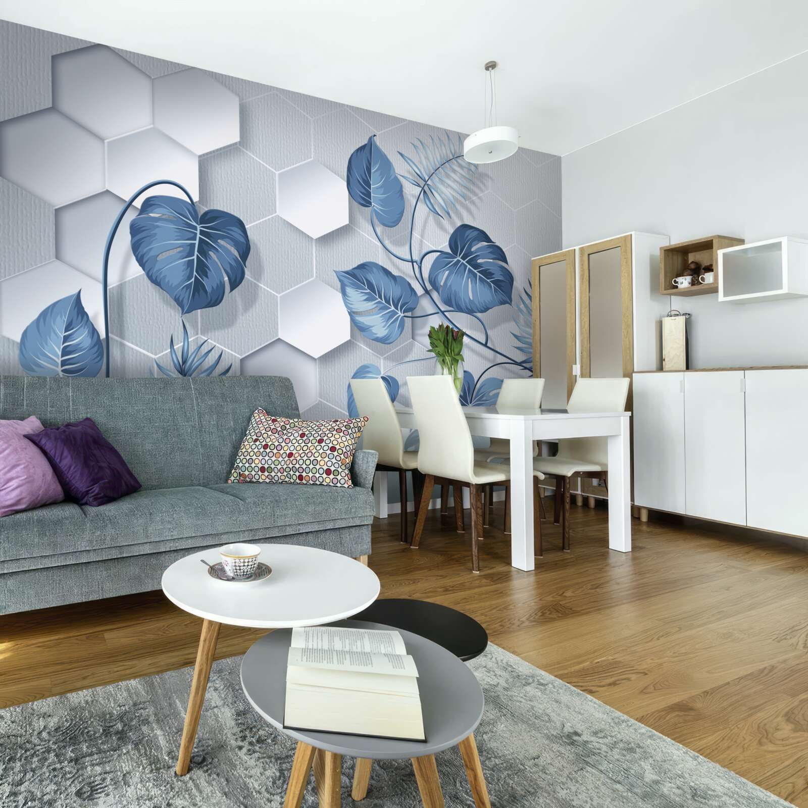 Фотошпалери монстера на невизначеному фоні