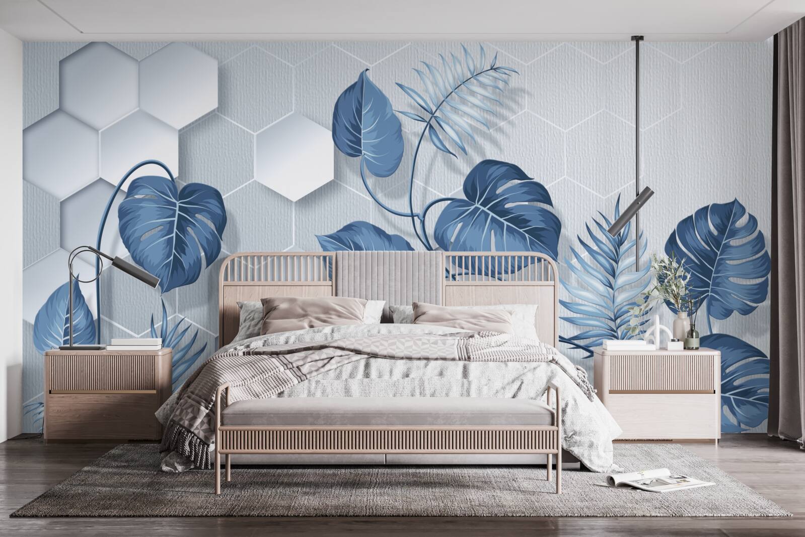 Фотошпалери монстера на невизначеному фоні