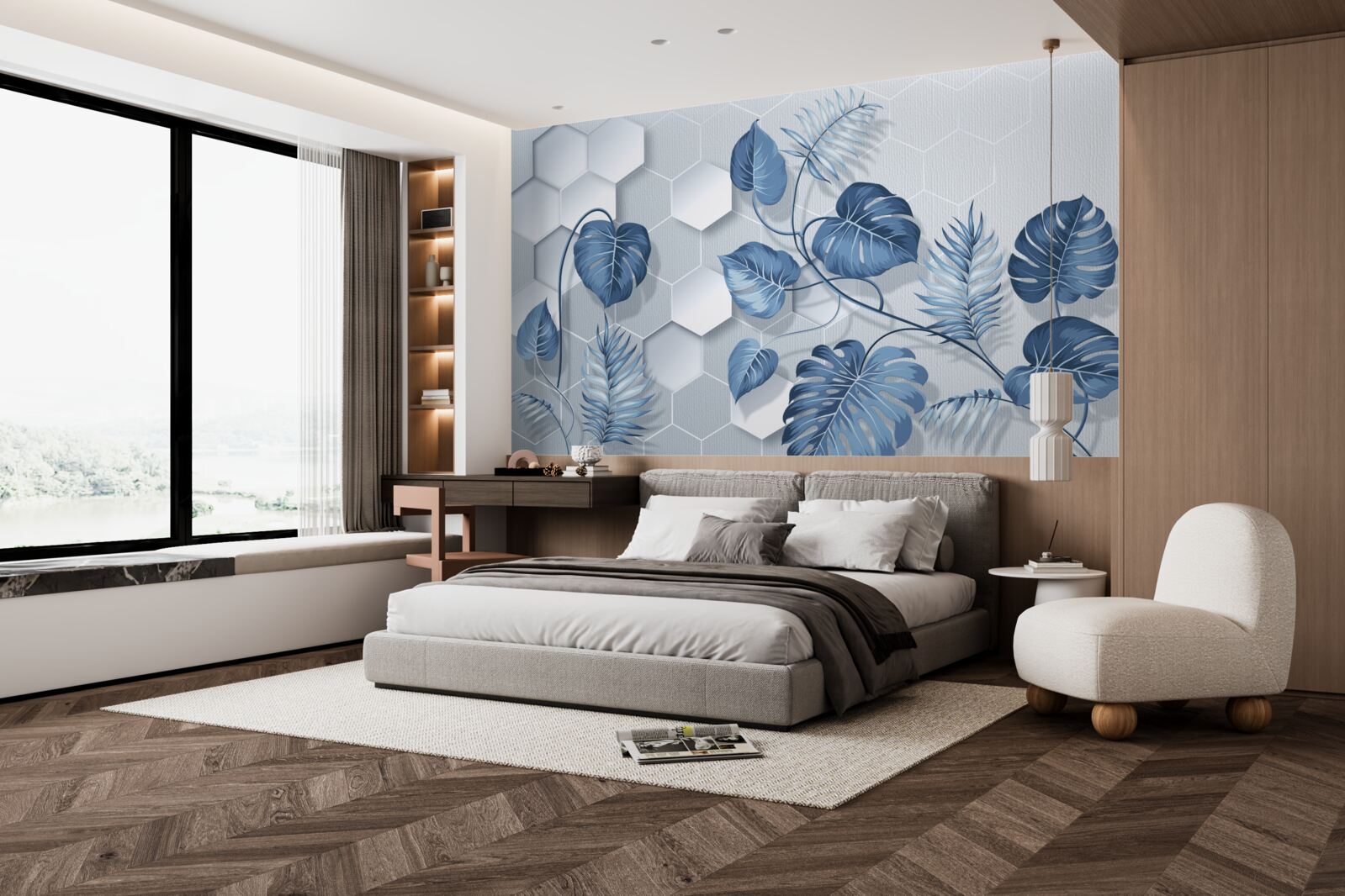 Фотошпалери монстера на невизначеному фоні