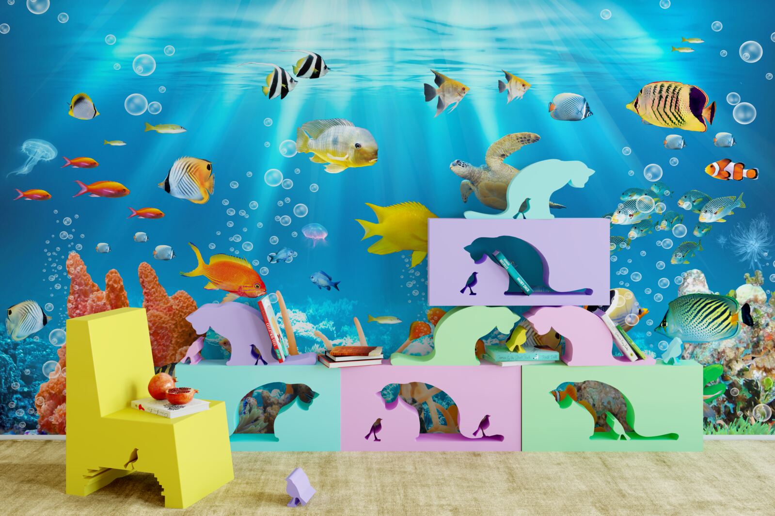 Фотошпалери яскравий світ підводних глибин