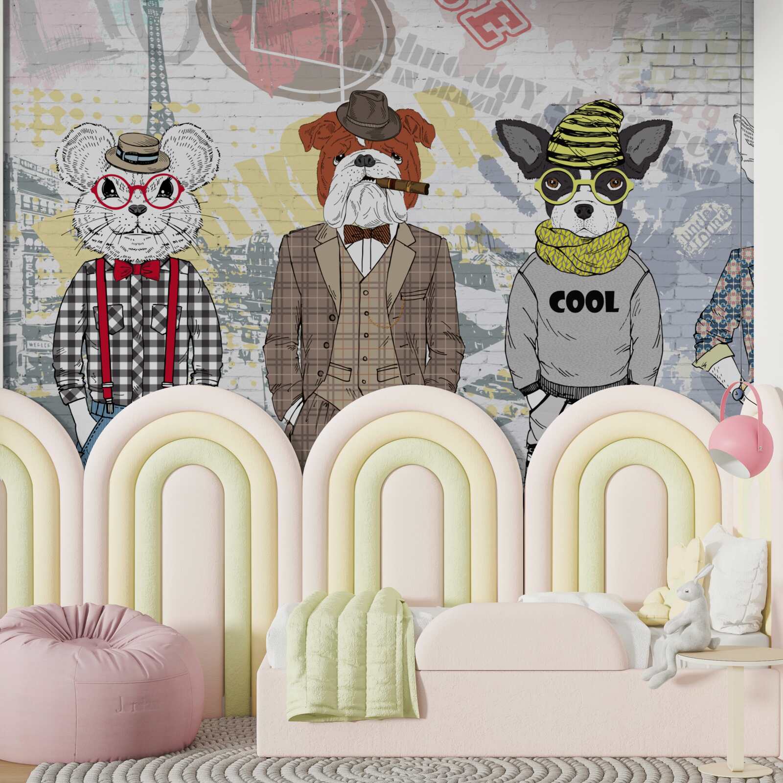 Фотошпалери тварини в модному одязі