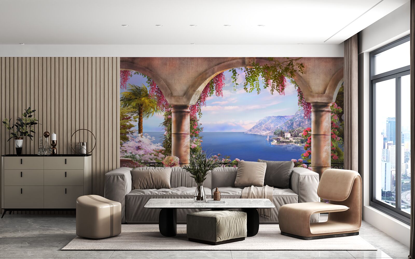 Фотошпалери Арки з каменю розташовані біля берегів блакитного моря