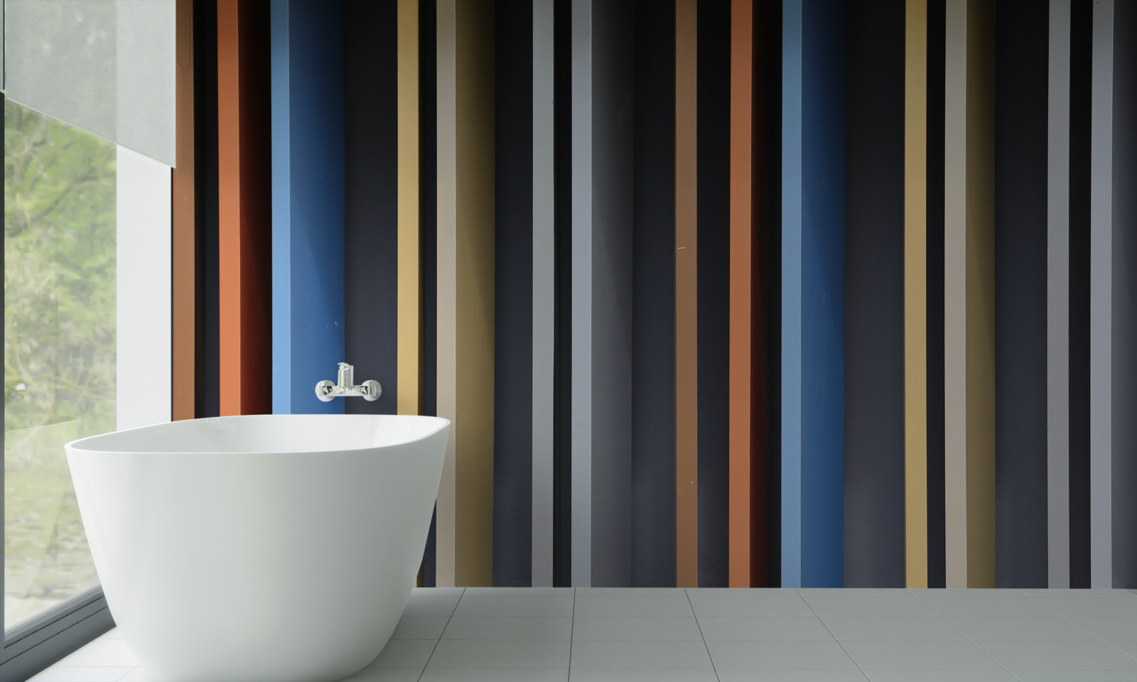 Фотошпалери яскраві кольорові лінії, що проходять вертикально