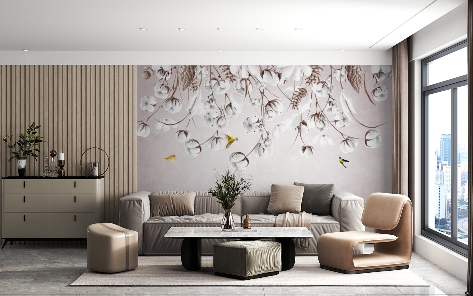 Фотошпалери світла бавовна на білому тлі