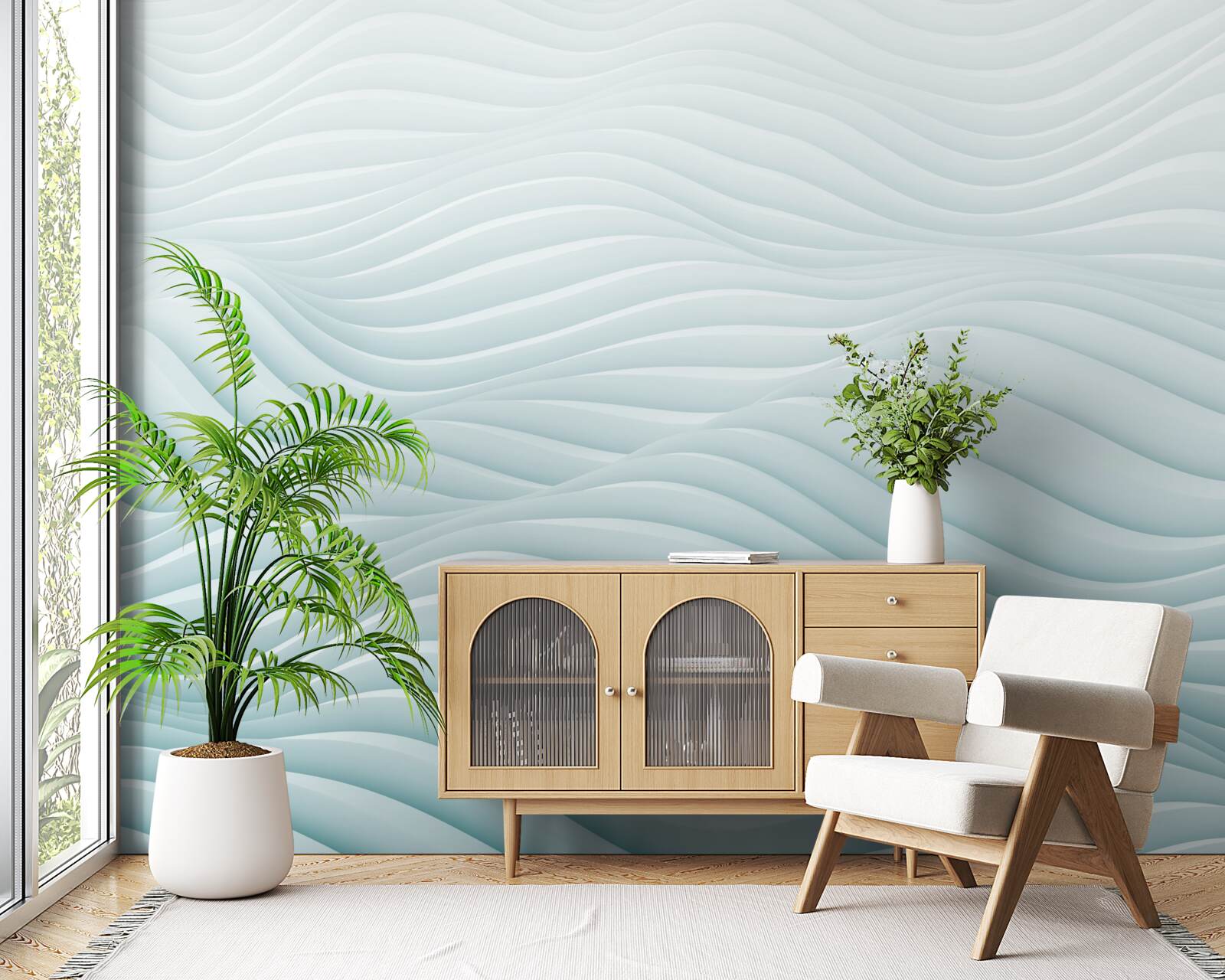 Фотошпалери абстракція плавних морських хвиль