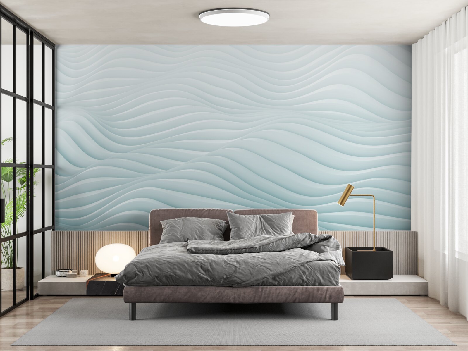 Фотошпалери абстракція плавних морських хвиль