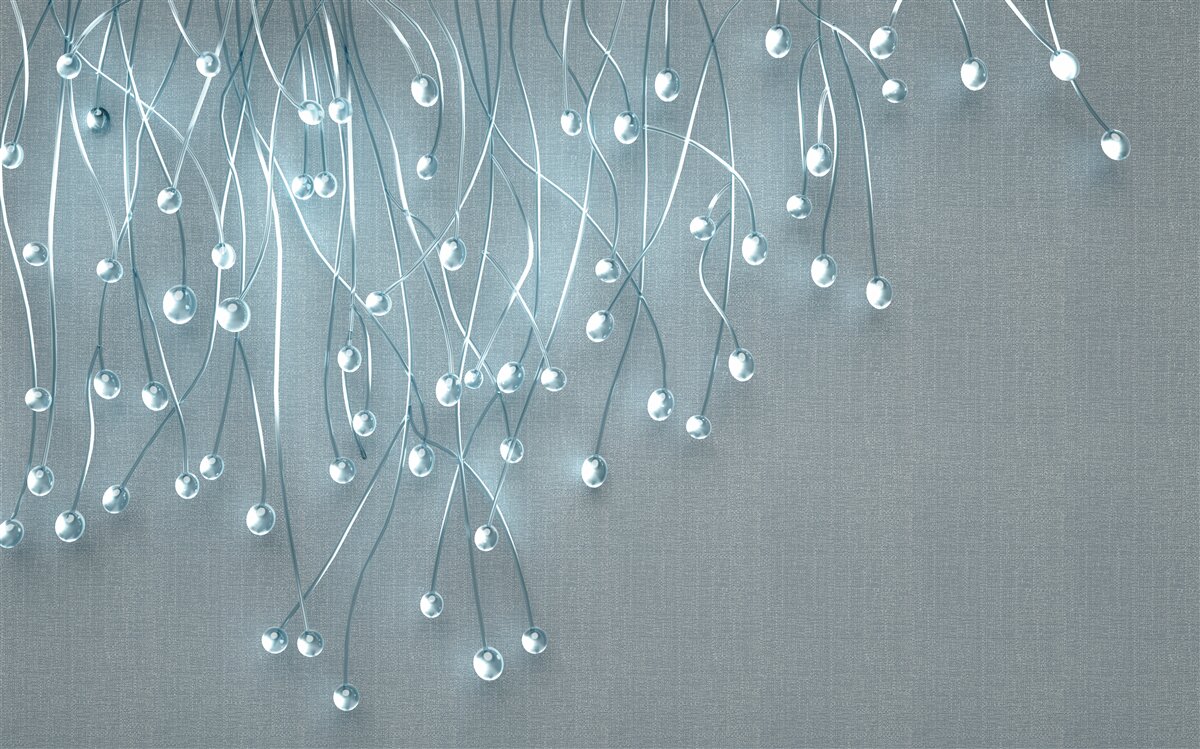 Фотошпалери абстрактні зображення вертикально розташованих квітів на гілках