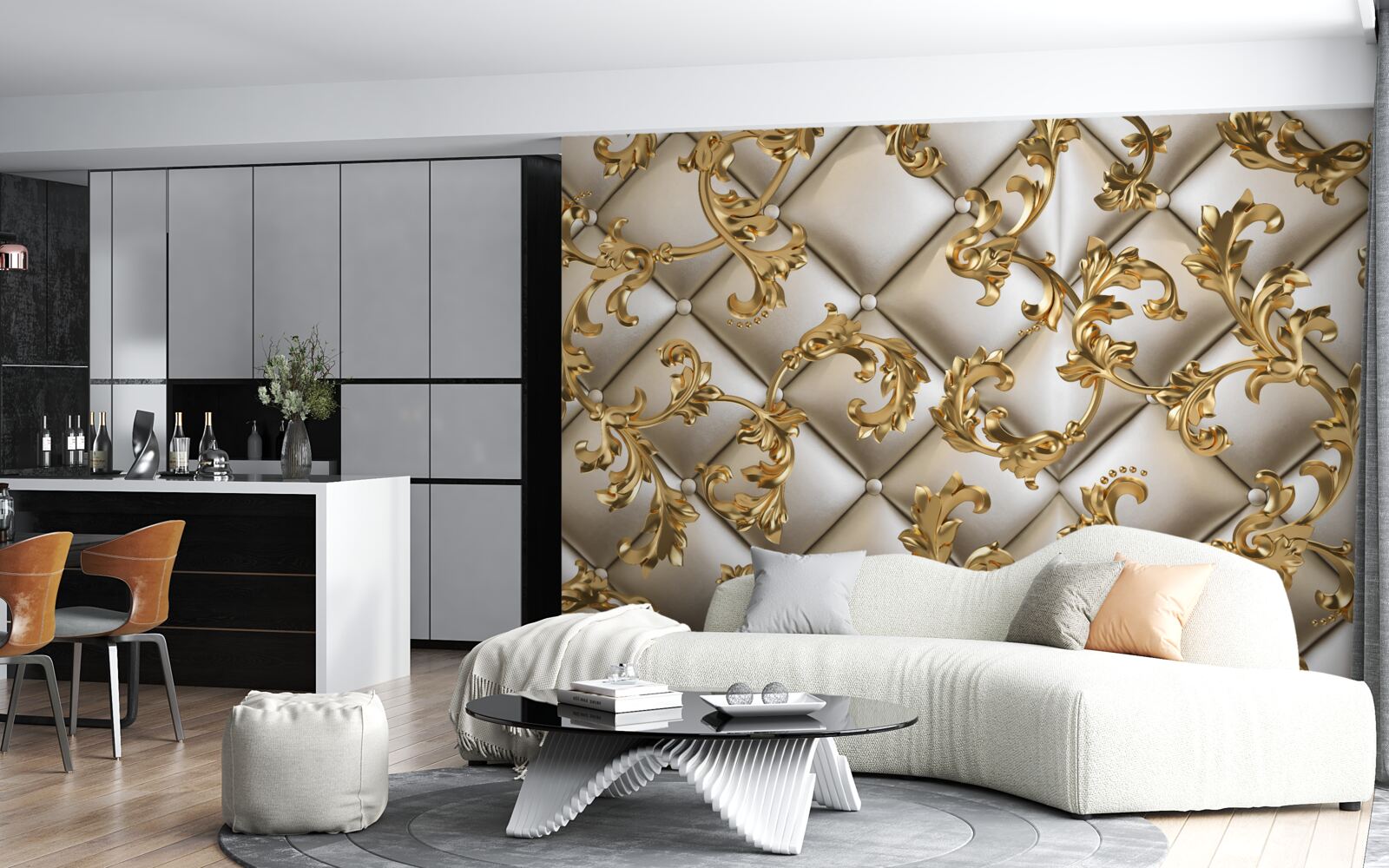 Фотошпалери текстура під золотисті гілки