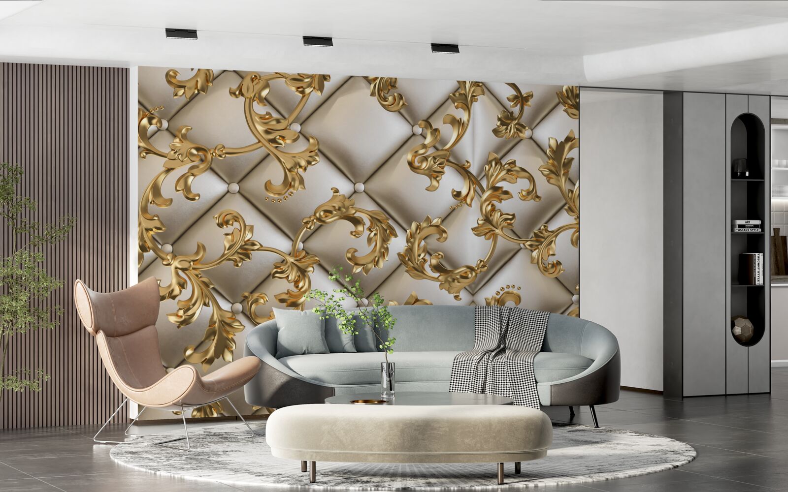 Фотошпалери текстура під золотисті гілки