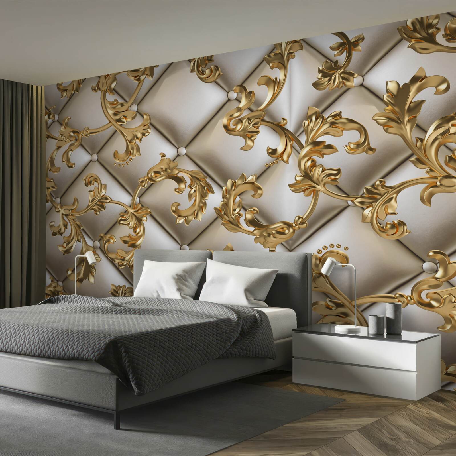 Фотошпалери текстура під золотисті гілки