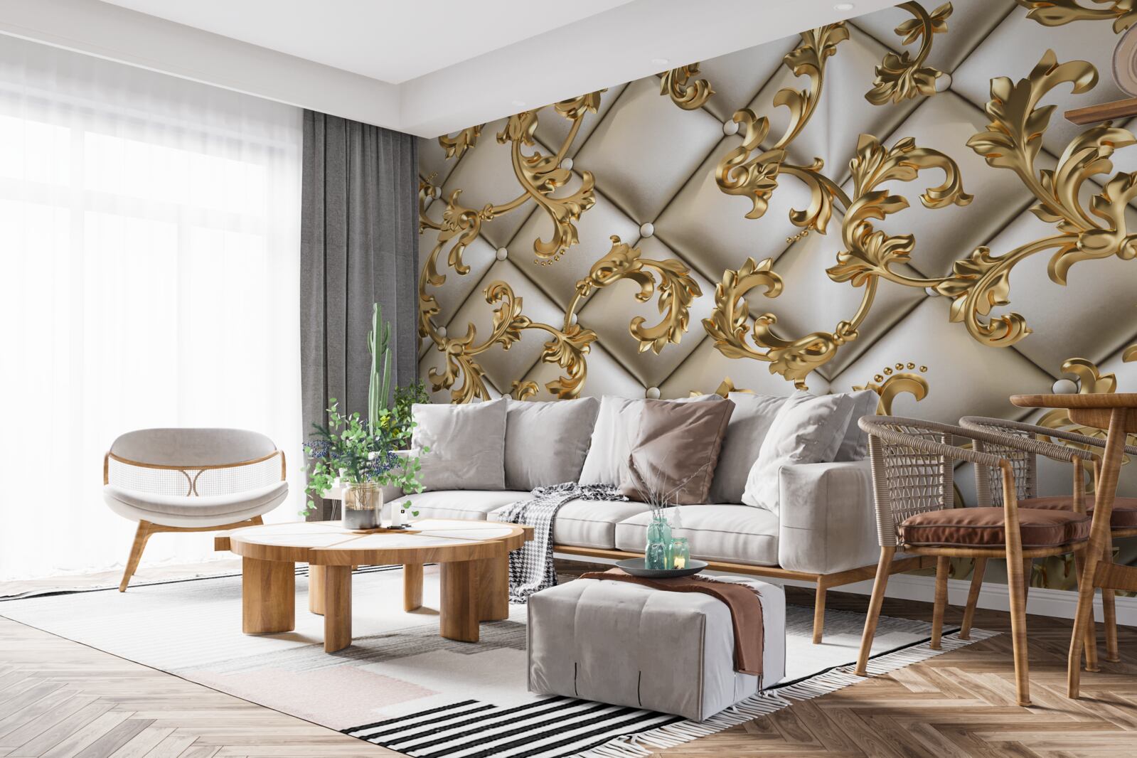 Фотошпалери текстура під золотисті гілки