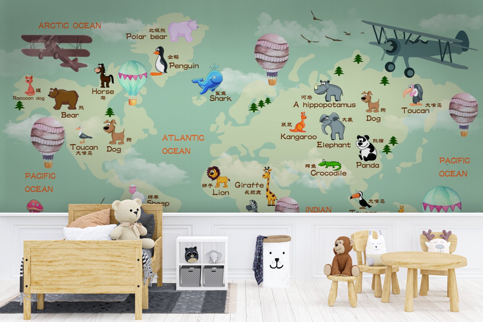 Фотошпалери карта світу для дітей