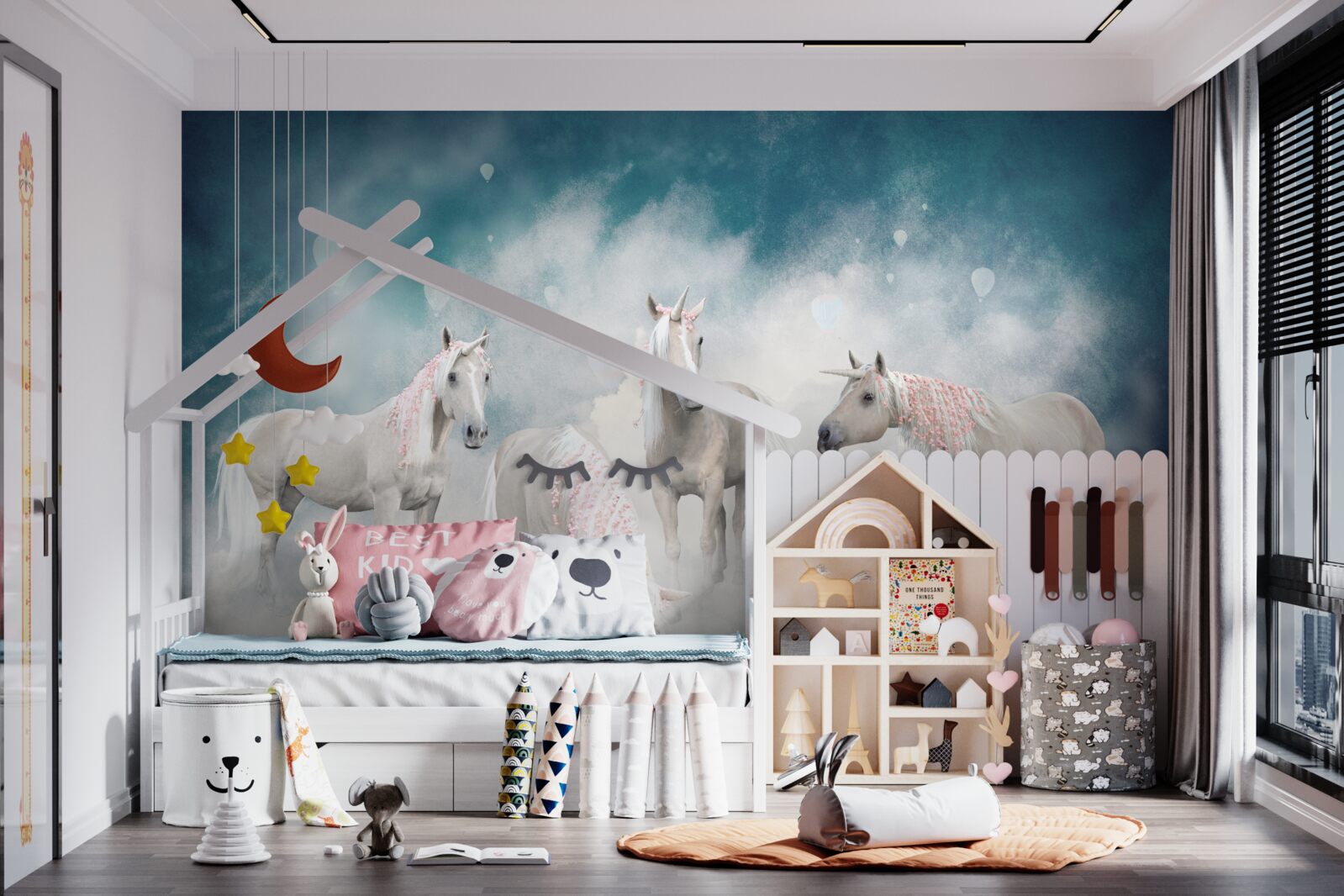 Фотошпалери хмари, повні єдинорогів