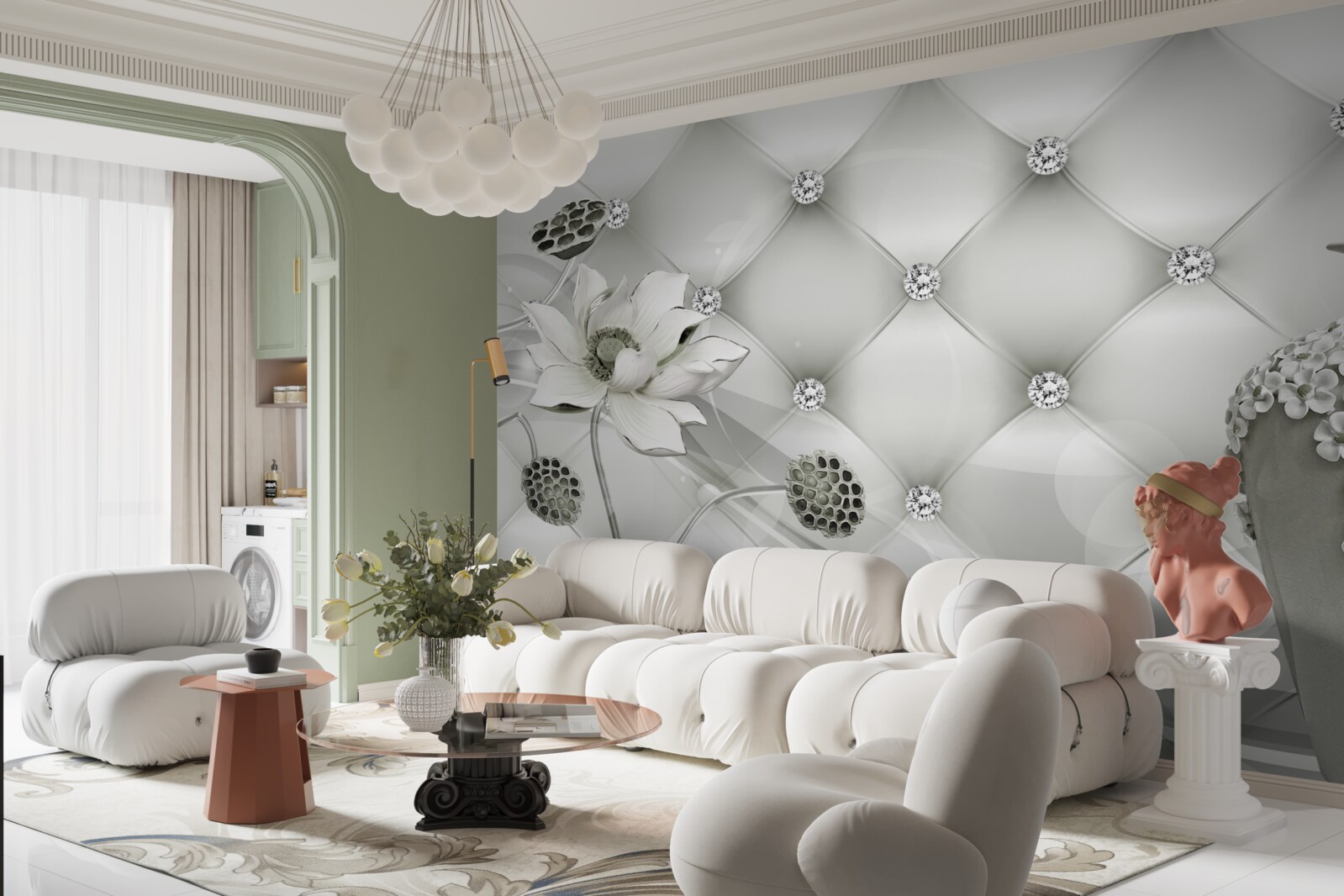 Фотошпалери абстрактні вертикальні лінії різних кольорів