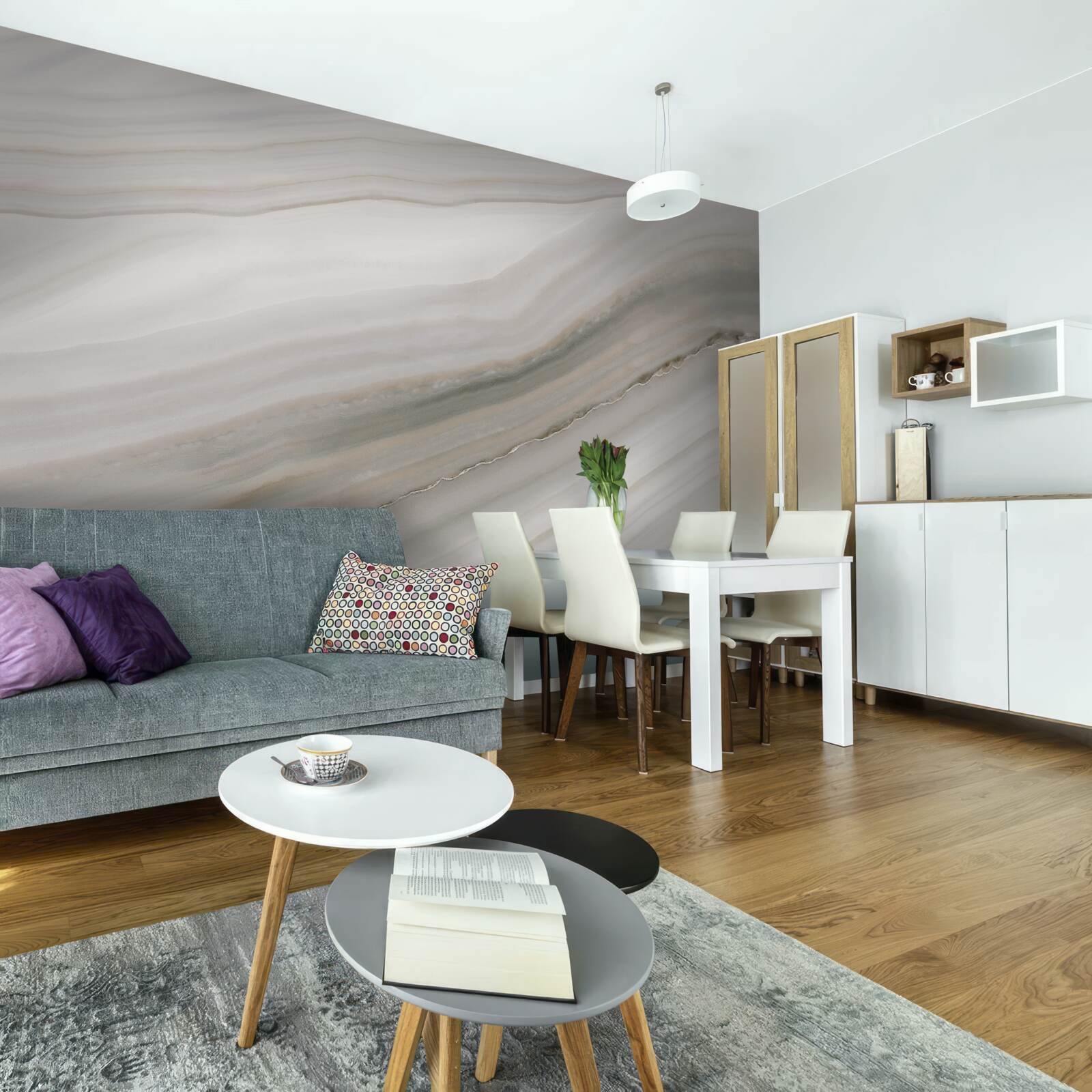 Фотошпалери пустеля, де під дощем панує сірість