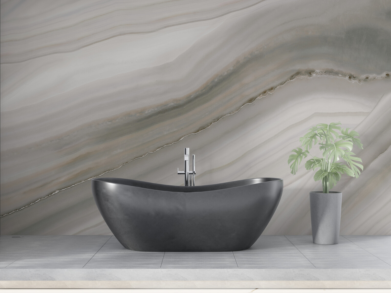 Фотошпалери пустеля, де під дощем панує сірість