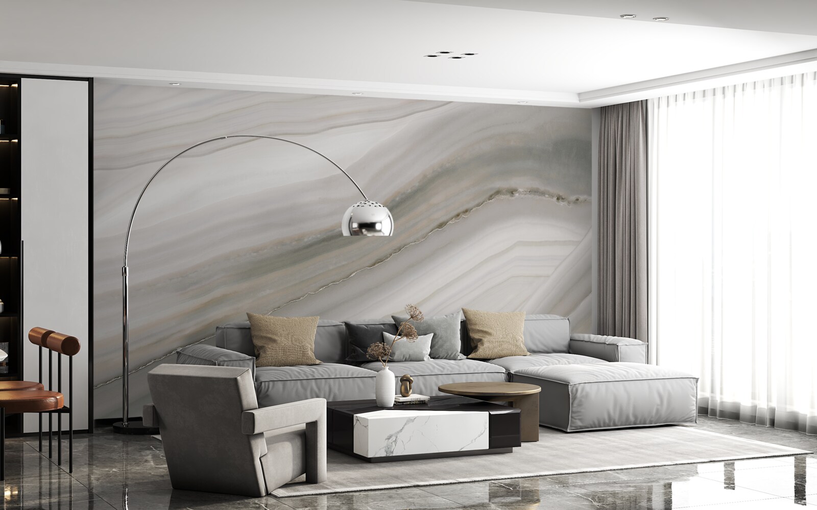 Фотошпалери пустеля, де під дощем панує сірість