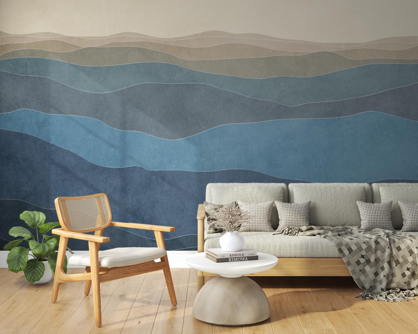 Фотошпалери на сході сонця різнокольорові пагорби і літаки