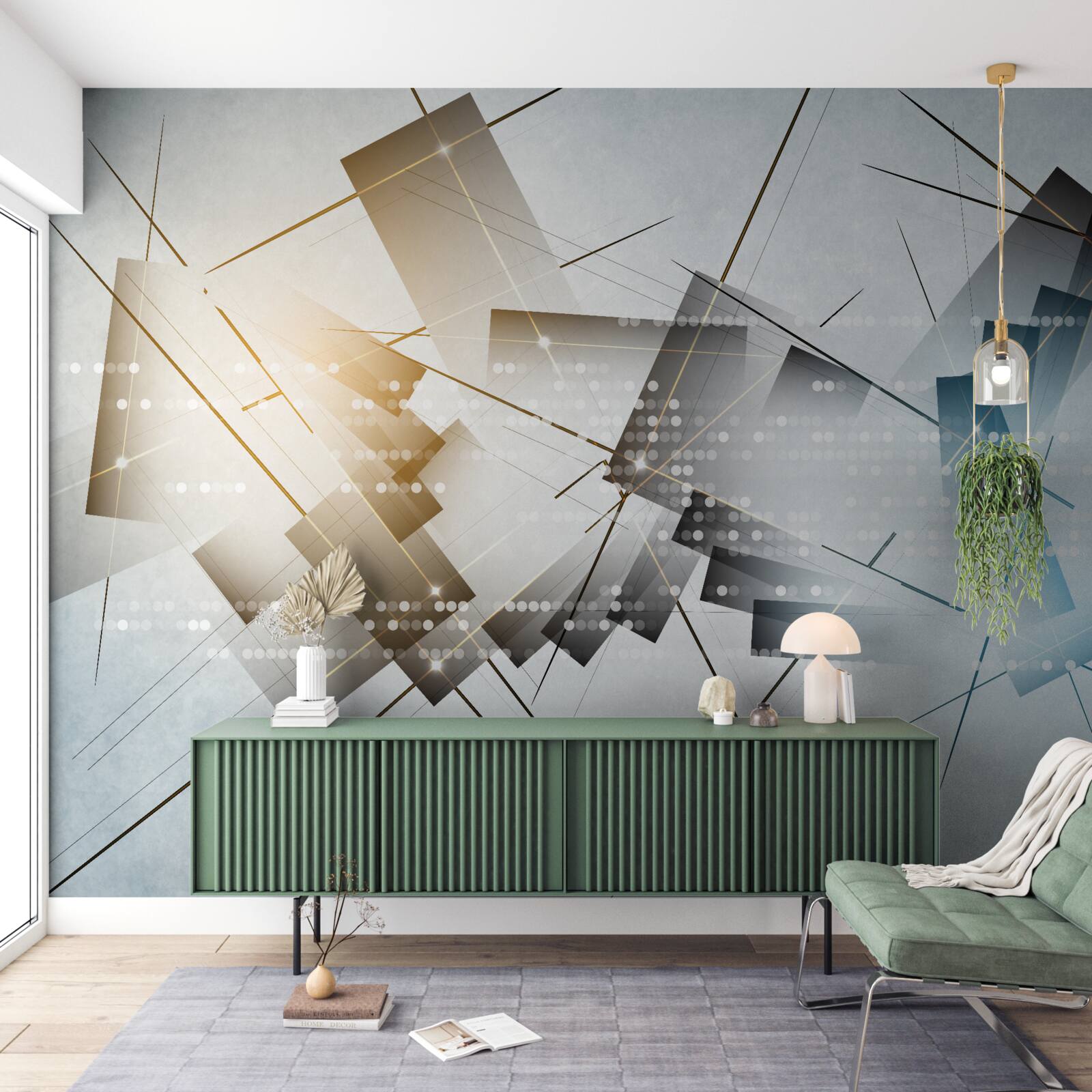 Фотошпалери яскраве світіння на різних зображеннях