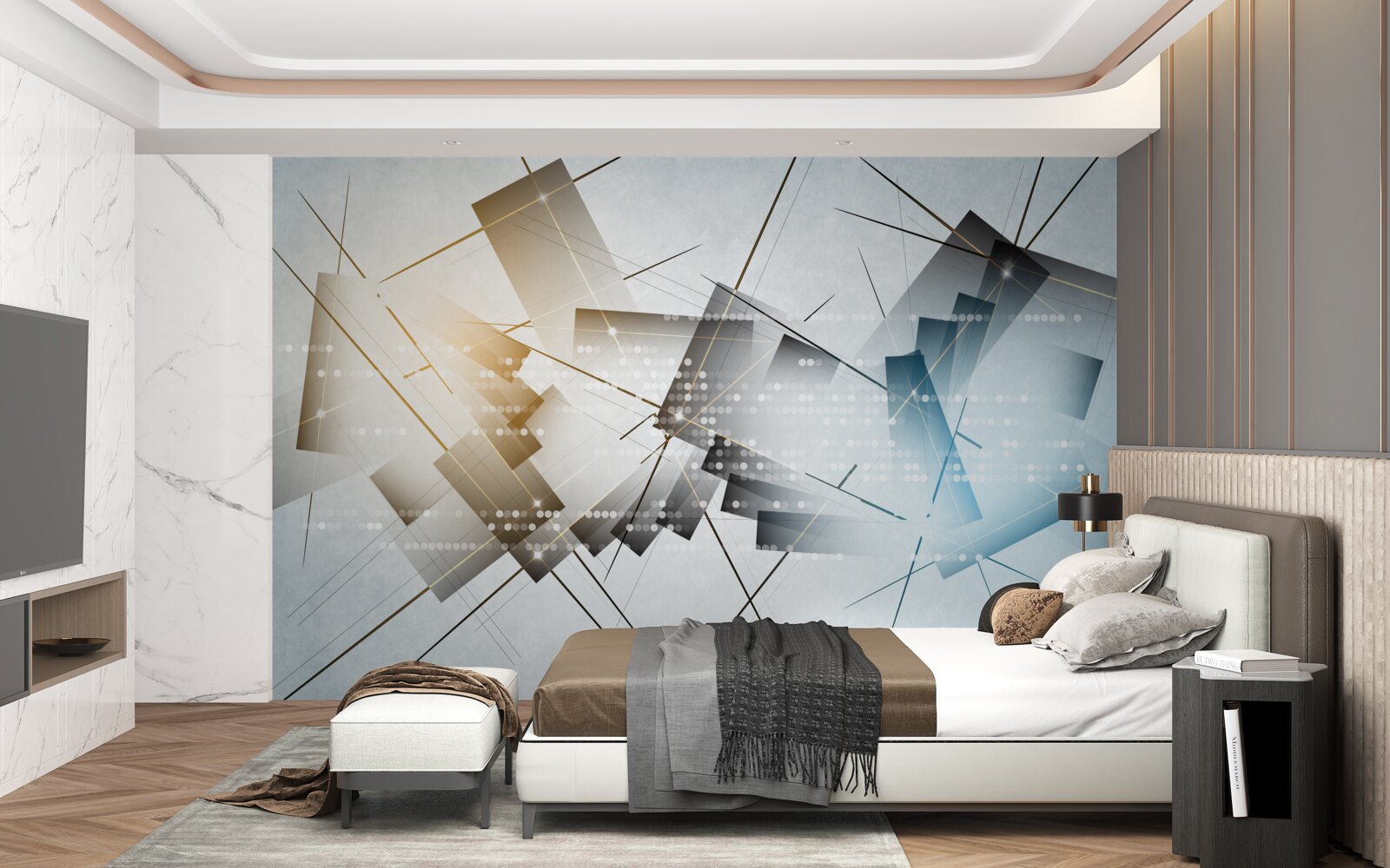 Фотошпалери яскраве світіння на різних зображеннях