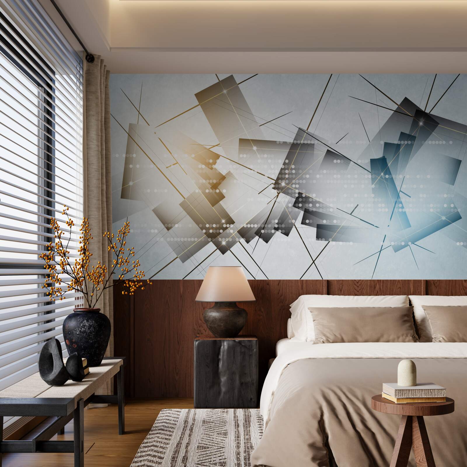 Фотошпалери яскраве світіння на різних зображеннях