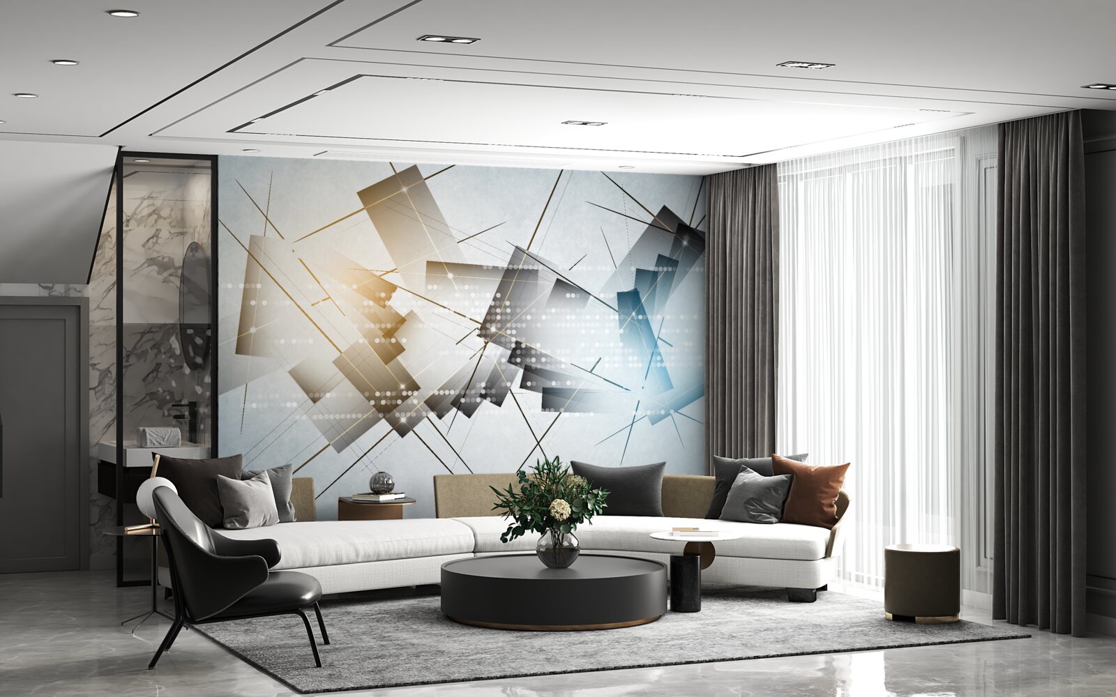 Фотошпалери яскраве світіння на різних зображеннях