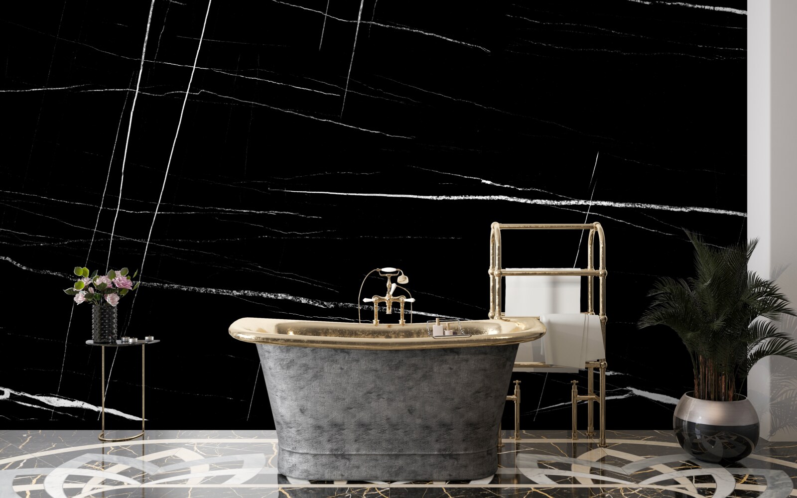 Фотошпалери темний фон з білими розмитими лініями