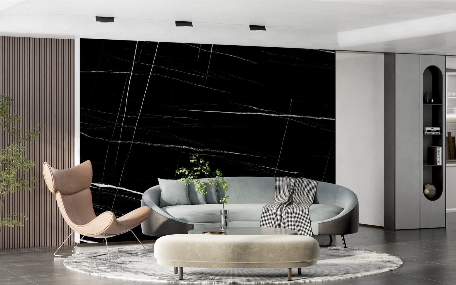 Фотошпалери темний фон з білими розмитими лініями