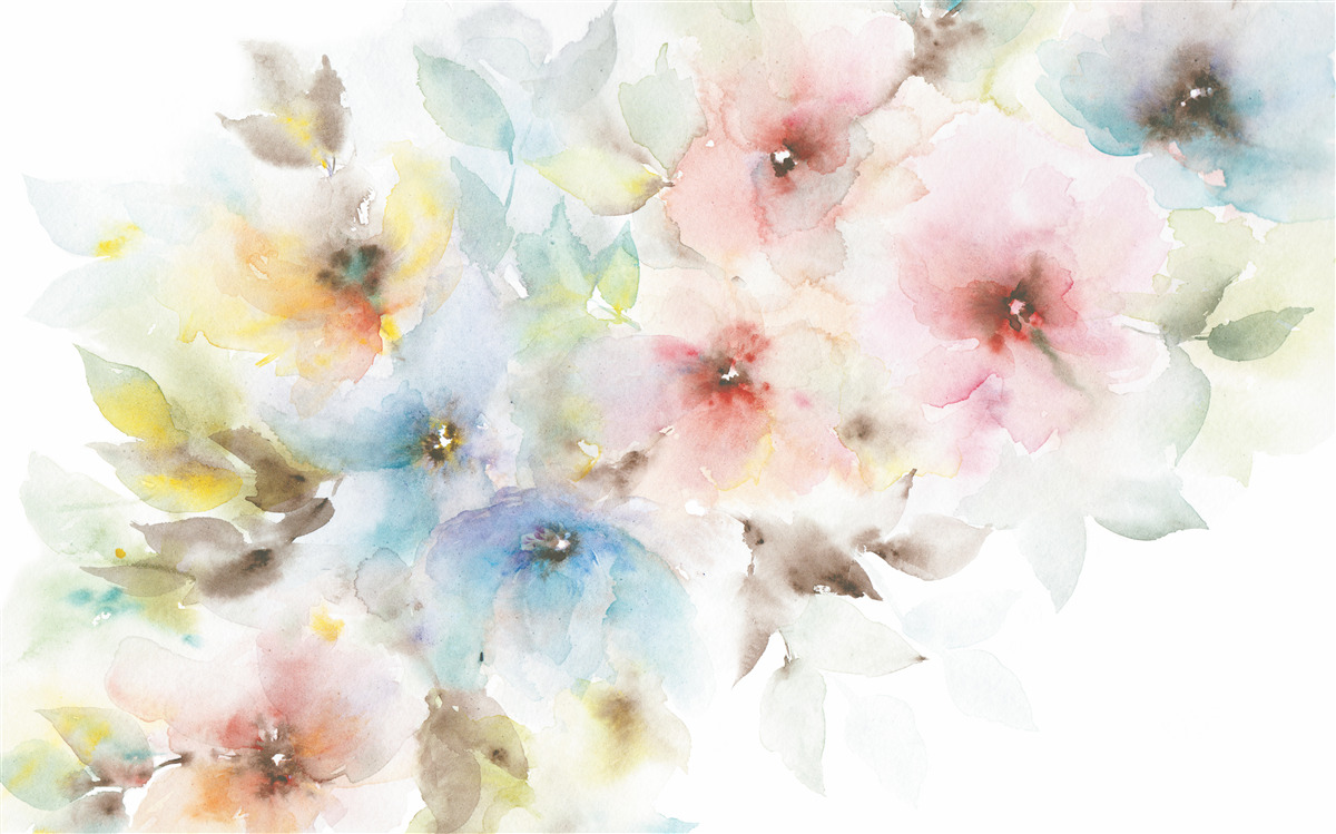 Фотошпалери на одній гілці розпускаються яскраві літні бутони