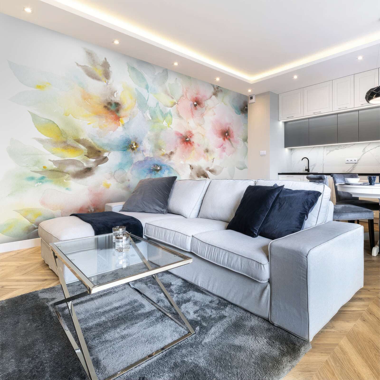 Фотошпалери на одній гілці розпускаються яскраві літні бутони