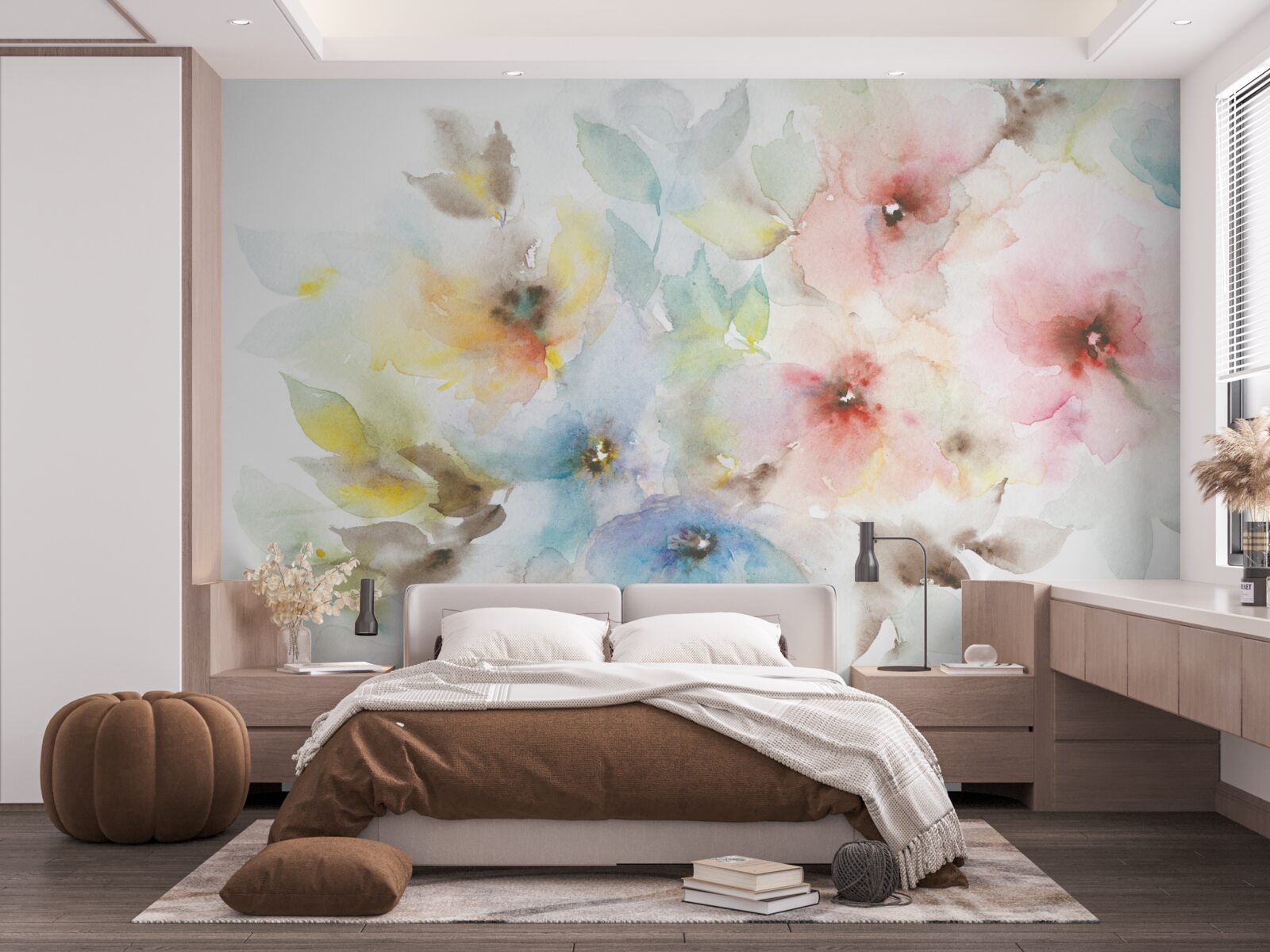 Фотошпалери на одній гілці розпускаються яскраві літні бутони