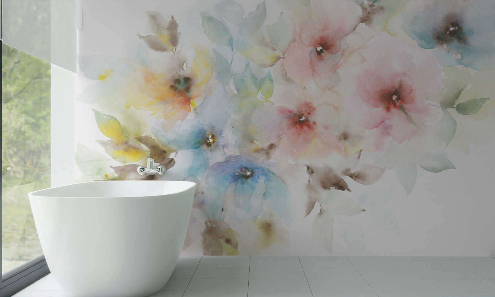 Фотошпалери на одній гілці розпускаються яскраві літні бутони