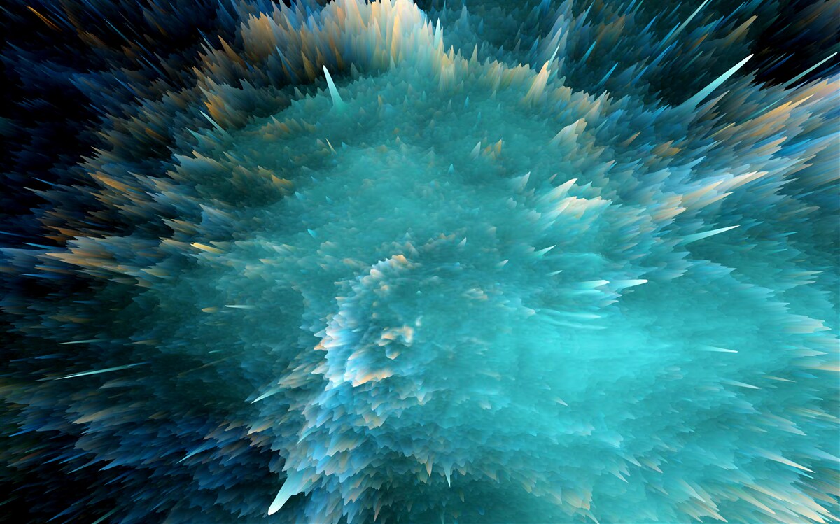 Фотошпалери спалах яскравої бірюзової пігментації