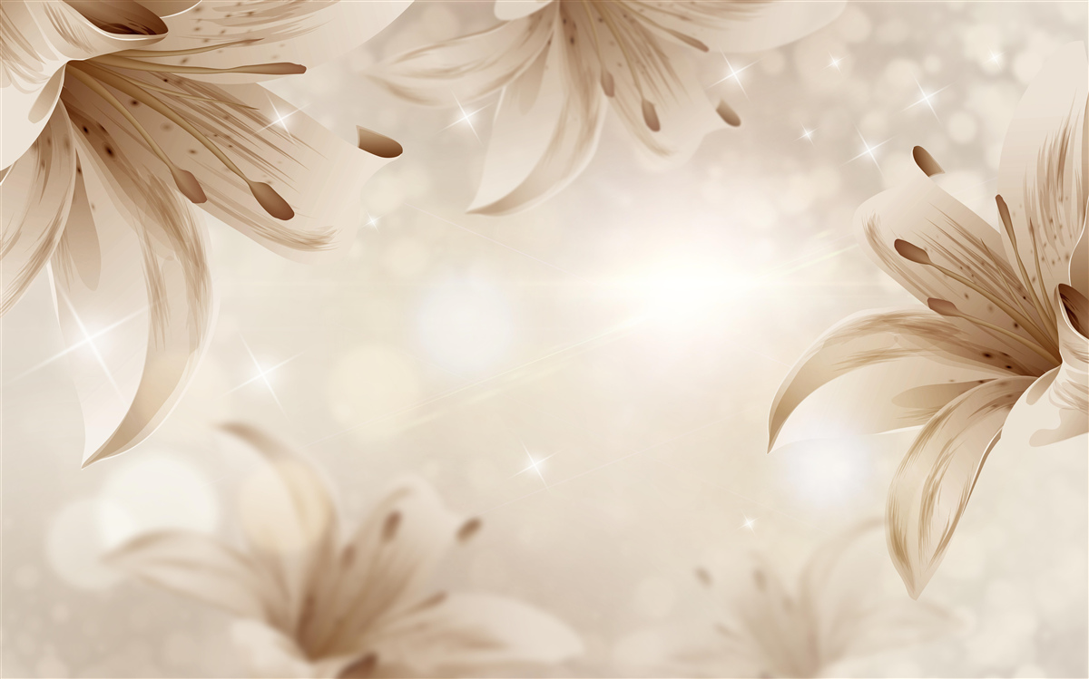 Фотошпалери ніжний букет яскравих лілій