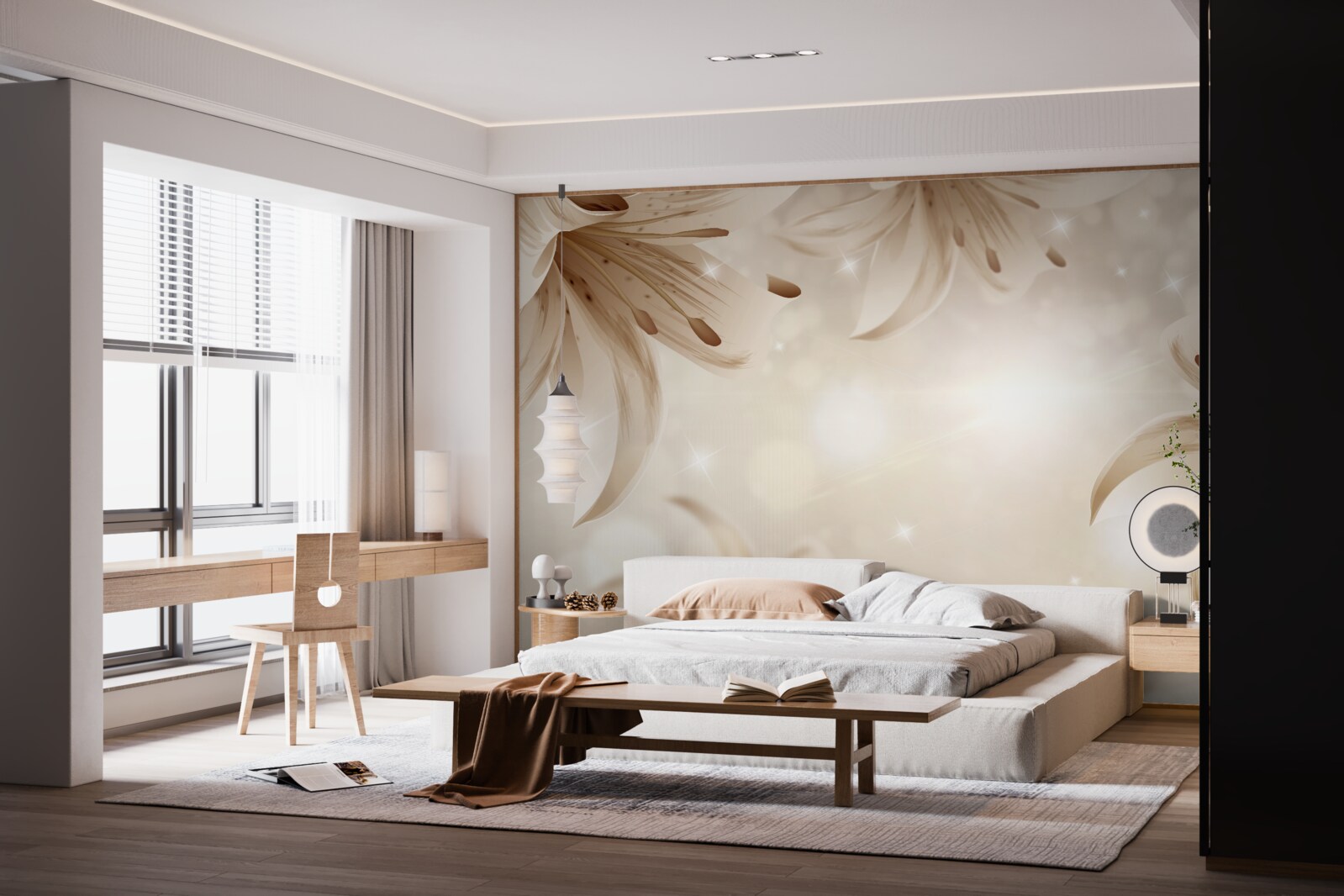 Фотошпалери ніжний букет яскравих лілій